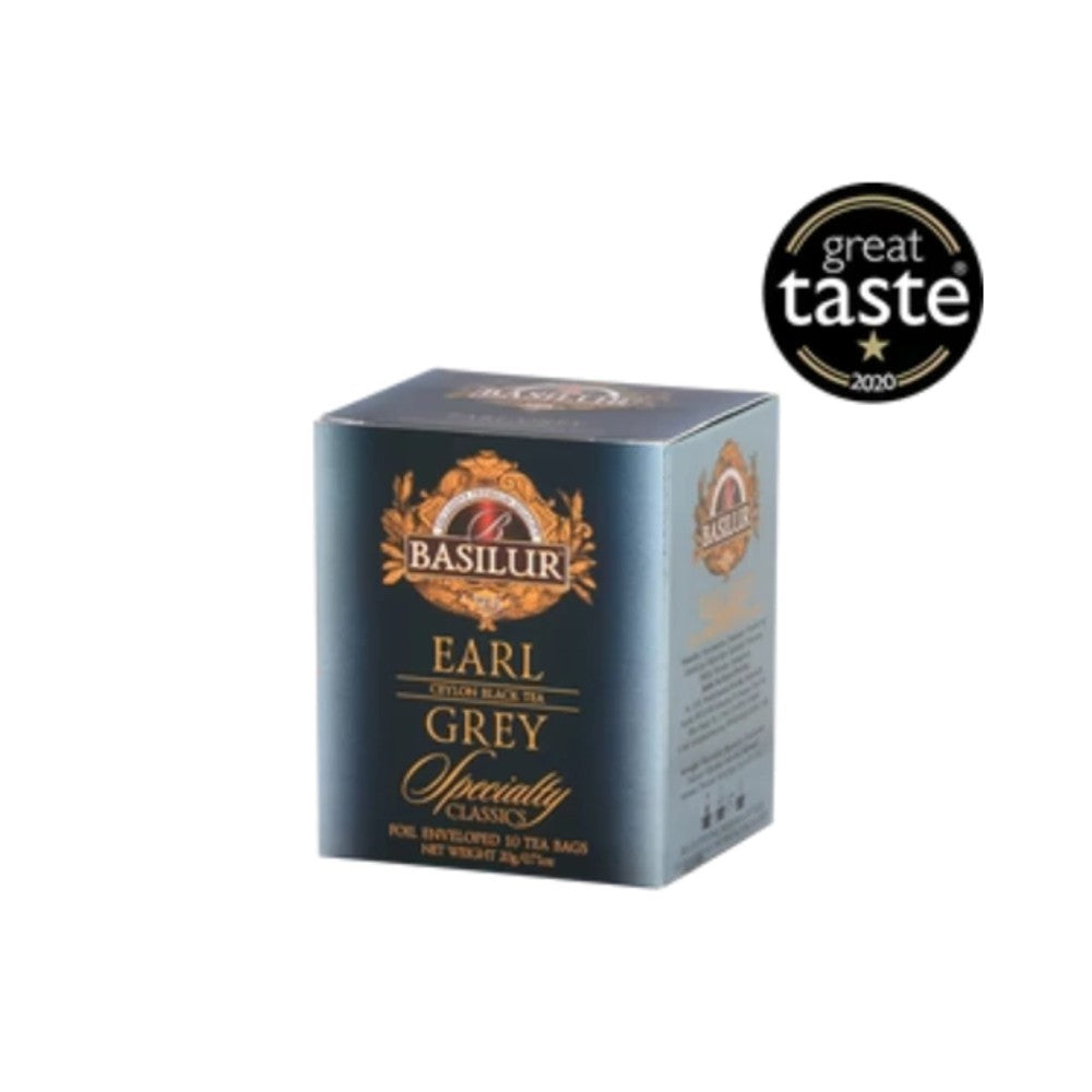 Chá Preto Basilur Earl Grey Tangerina e Bergamota 10 Sachês 20g