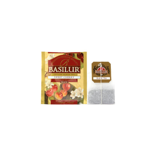 Chá Preto Basilur Sweet Cherry Ceilão 40g em Lata