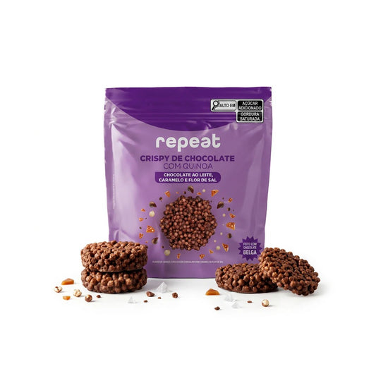Crispy de Quinoa Repeat Chocolate ao Leite Caramelo e Flor de Sal 50g