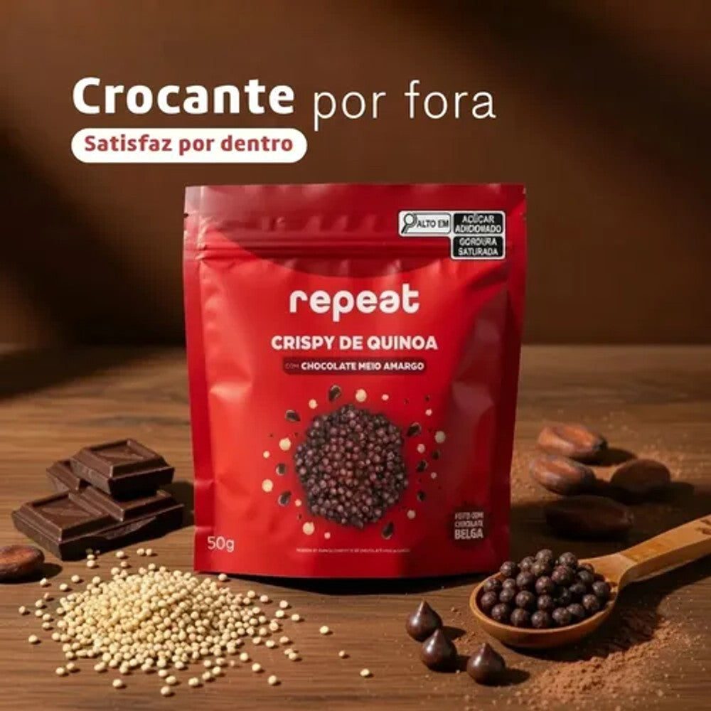 Crispy de Quinoa com Chocolate Meio Amargo Repeat 50g