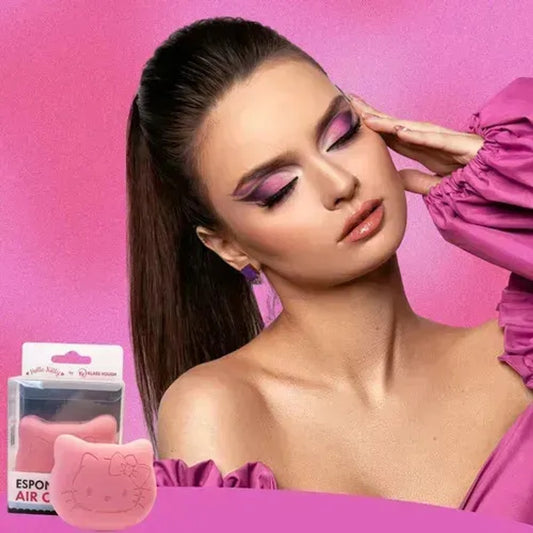 Esponja de Maquiagem Hello Kitty Klass Vough Macia para Base e Corretivo
