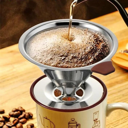 Filtro de Café Reutilizável em Aço Inox Mimo Style 13,5x11,5x8cm