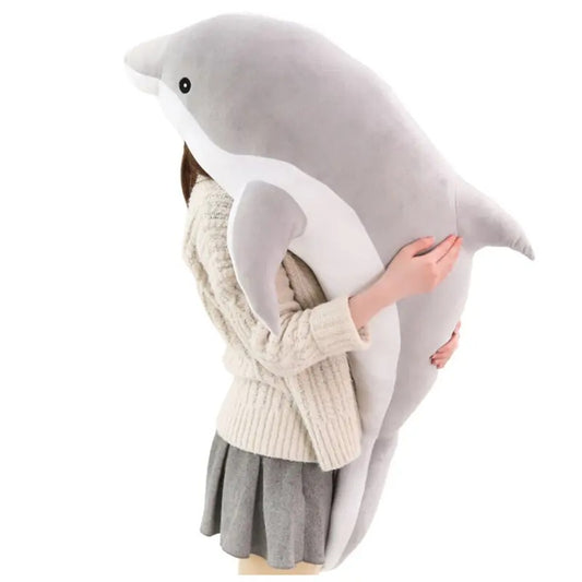 Golfinho de Pelúcia Sunn Toys 80cm Antialérgico Macio