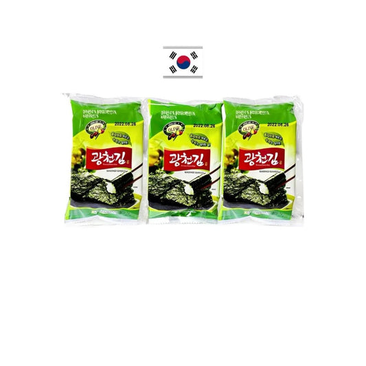 Kit 3 Algas Marinhas Kwang com Chá Verde e Azeite de Oliva 12g
