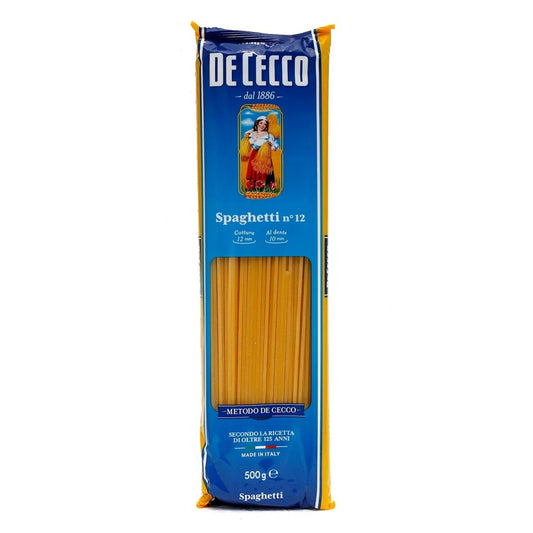 Macarrão Spaghetti N°12 De Cecco 500g - Massa de Sêmola de Trigo Duro