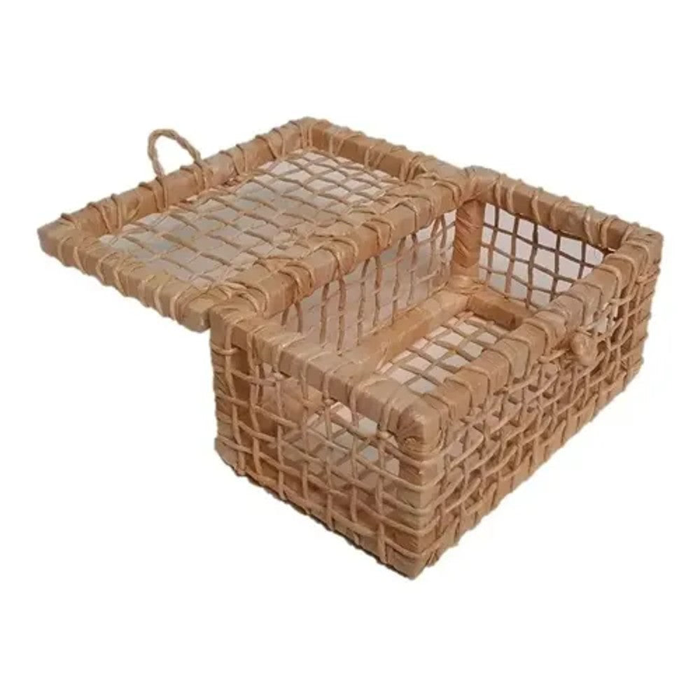 Maleta de Palha Mini Penha Artesanatos Organizadora Compacta