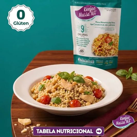 Massa Konjac Tipo Couscous de Pérola Konjac Massa MF 270g - Low Carb e Sem Glúten