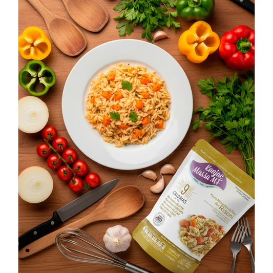 Massa Konjac Tipo Risoni Konjac Massa MF 270g Low Carb Zero Glúten