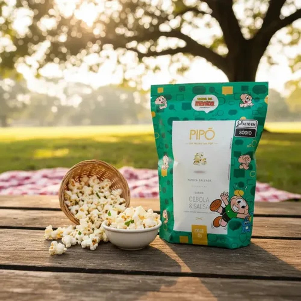Pipoca Gourmet Pipó Salgada Sabor Cebola e Salsa 35g