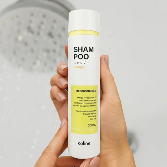 Shampoo Mango Reconstrução Coline 300ml Vegano para Cabelos Danificados