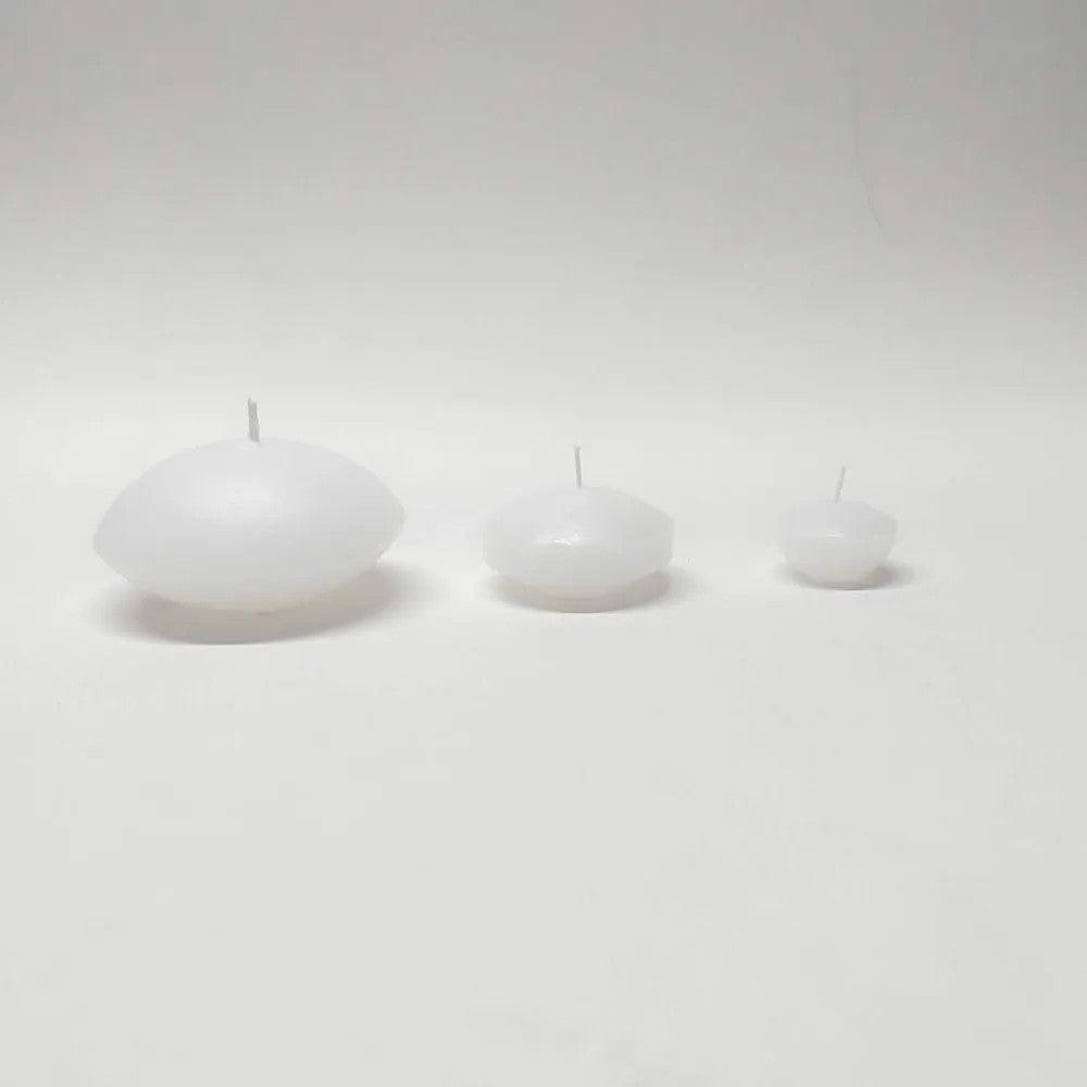 Vela Flutuante Disco Pequena Branca 25g Loja das Velas