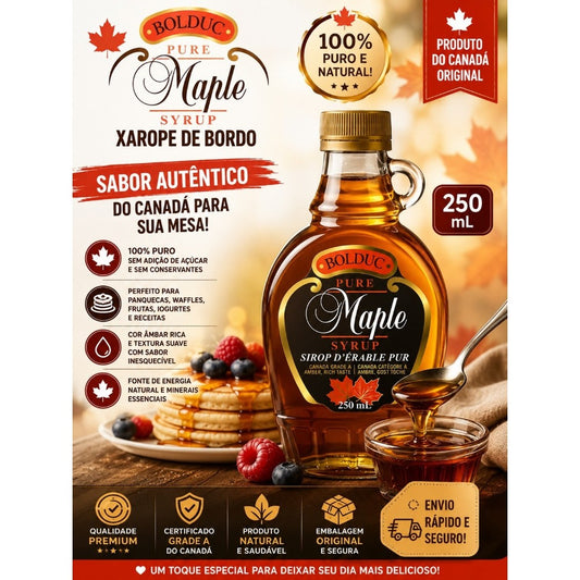 Xarope de Bordo 100% Puro Bolduc Canadá 250ml