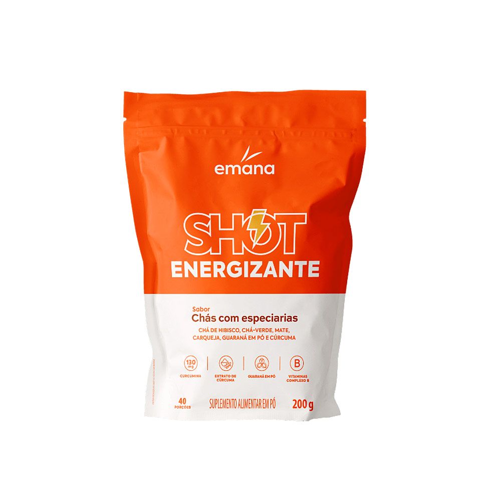 Suplemento Alimentar Shot Energizante Sabor Chás com Especiarias 200g Emana