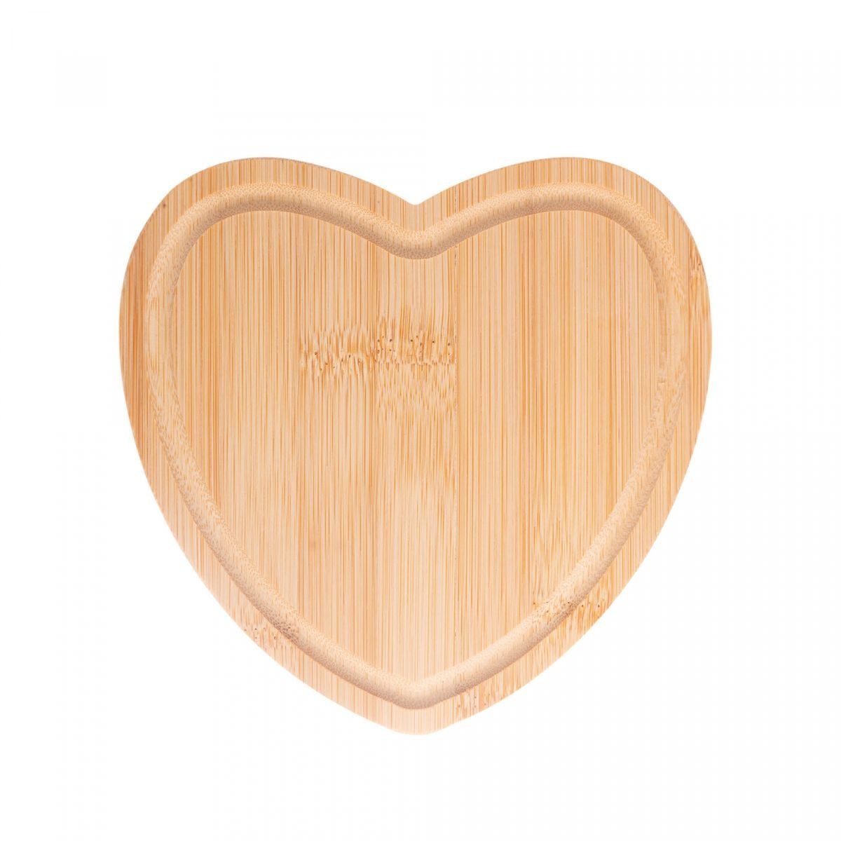 Tábua Coração de Bambu 17x16,5x1cm