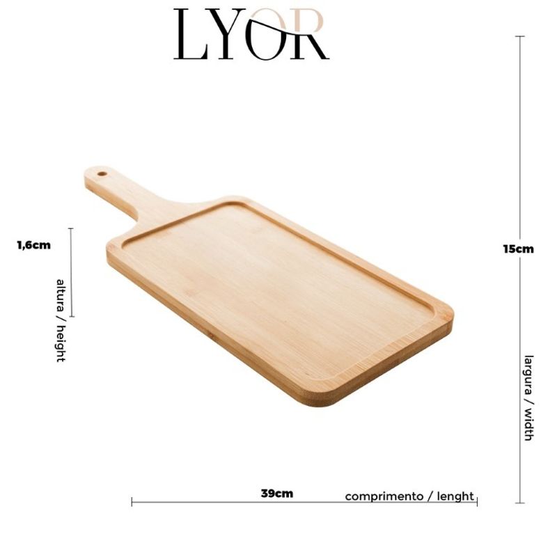 Tábua para Servir de Bambu 39x15x1cm