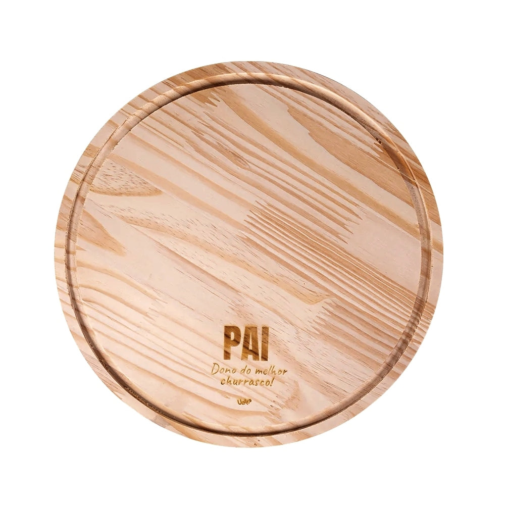 Tabua Redonda Sempre Presente Pai 35cm Uatt