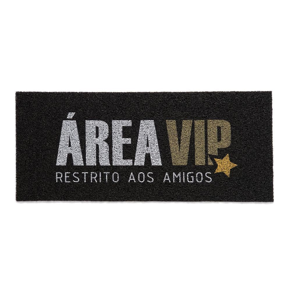 Tapete Área Vip Preto 30x70cm