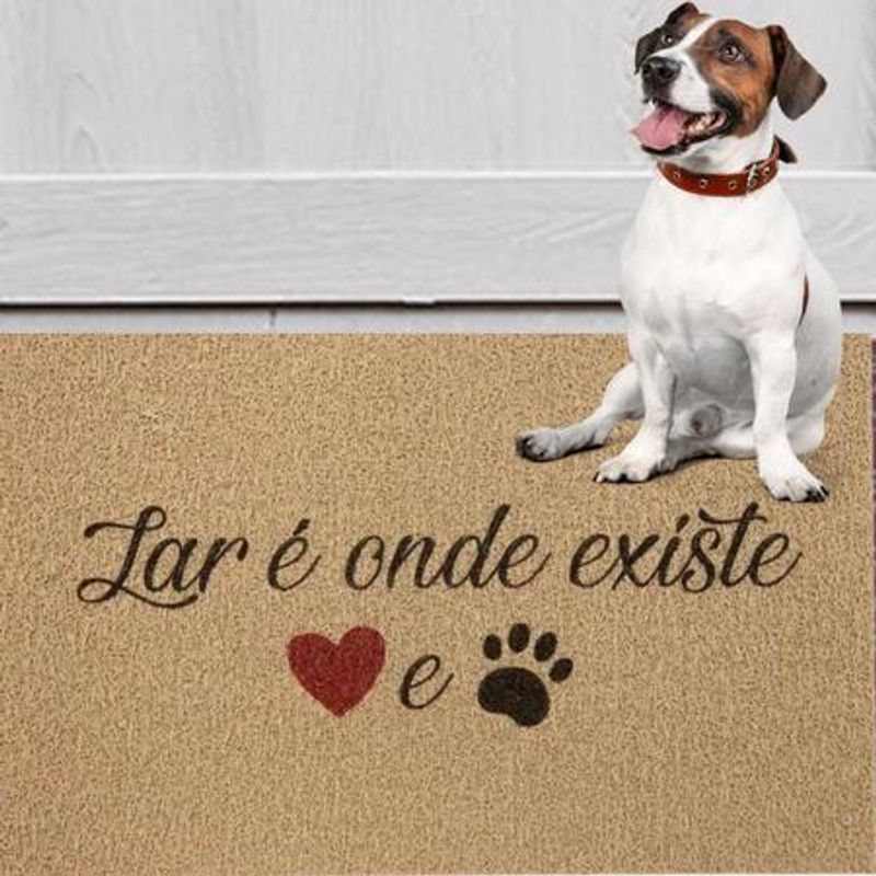 Tapete Capacho Vinil Pet Dog Lar 40x60cm