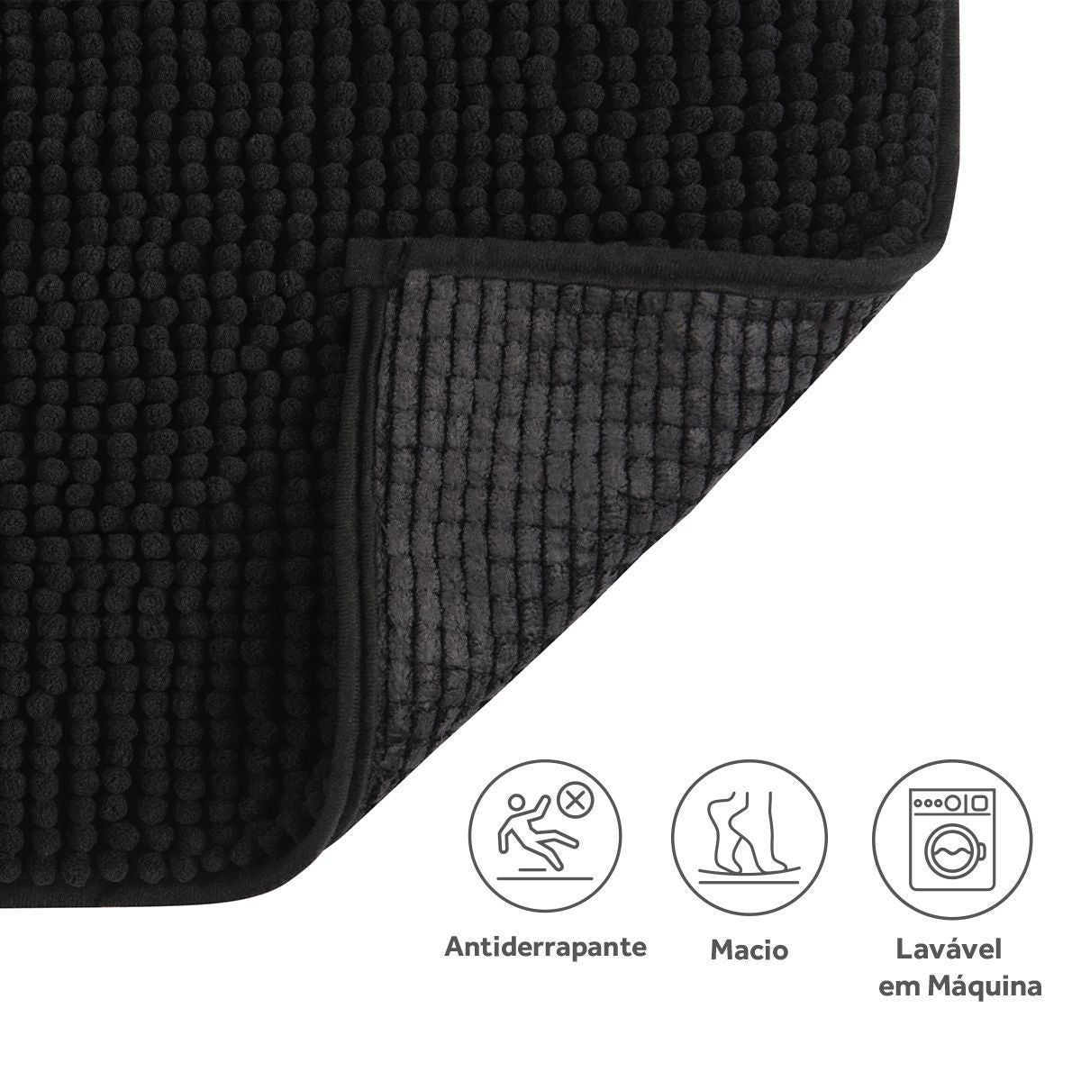 Tapete Joy Preto 70x130cm