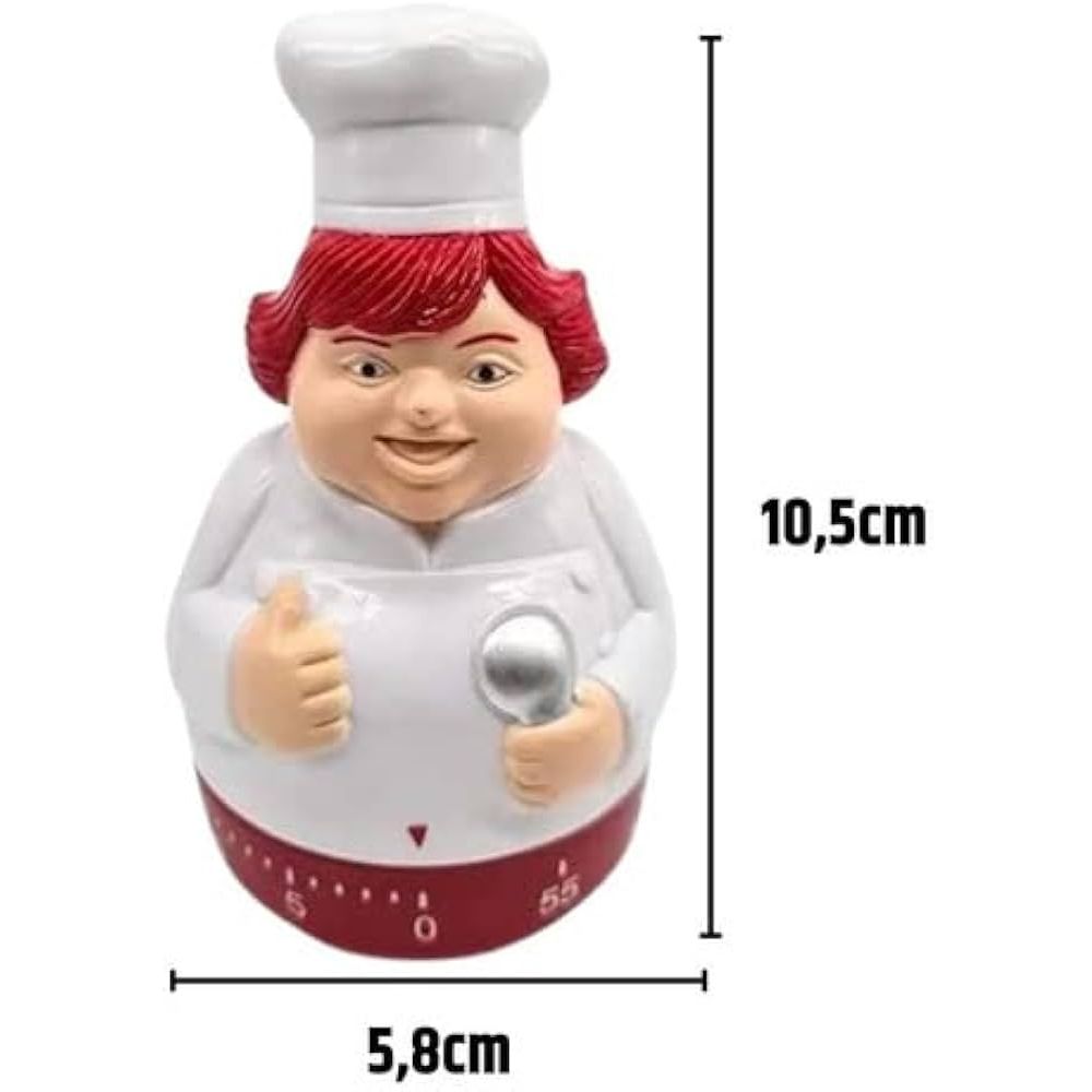 Timer para Cozinha Cozinheira 6x6x10cm