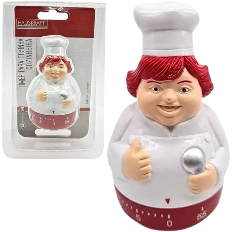Timer para Cozinha Cozinheira 6x6x10cm