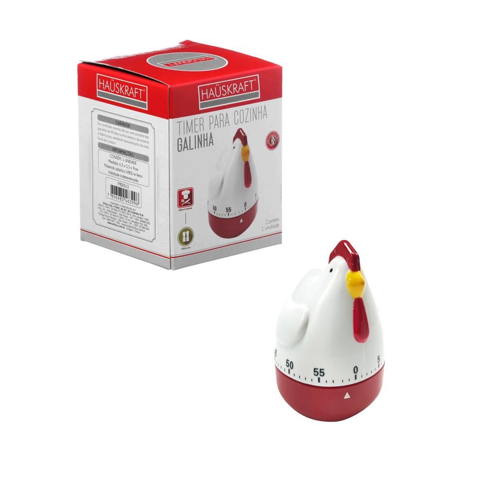 Timer Para Cozinha Galinha 6,5x6,5x8cm