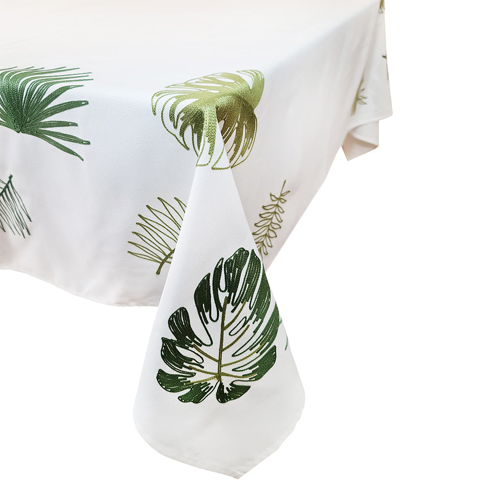 TOALHA DE MESA RETANGULAR MILLE FOGLIO BRANCA RICAMO 1,70X2,70M AUGURI CASA