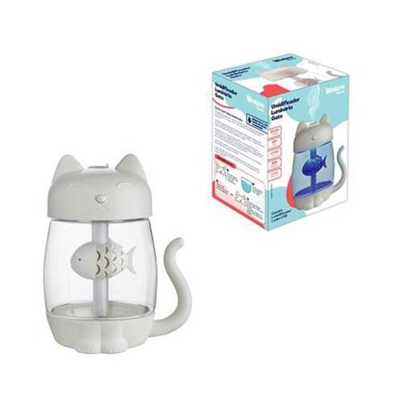 Umidificador e Luminaria Gato 350ml