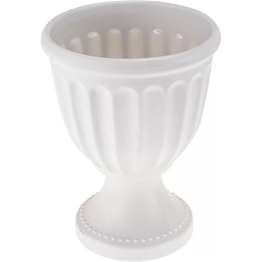 Vaso Decorativo Branco Melamina Tulipa 15cm