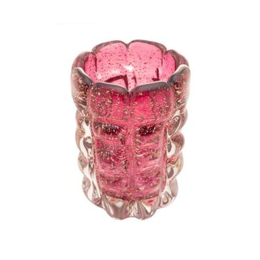 Vaso Vidro Italy Rosa 10x13cm