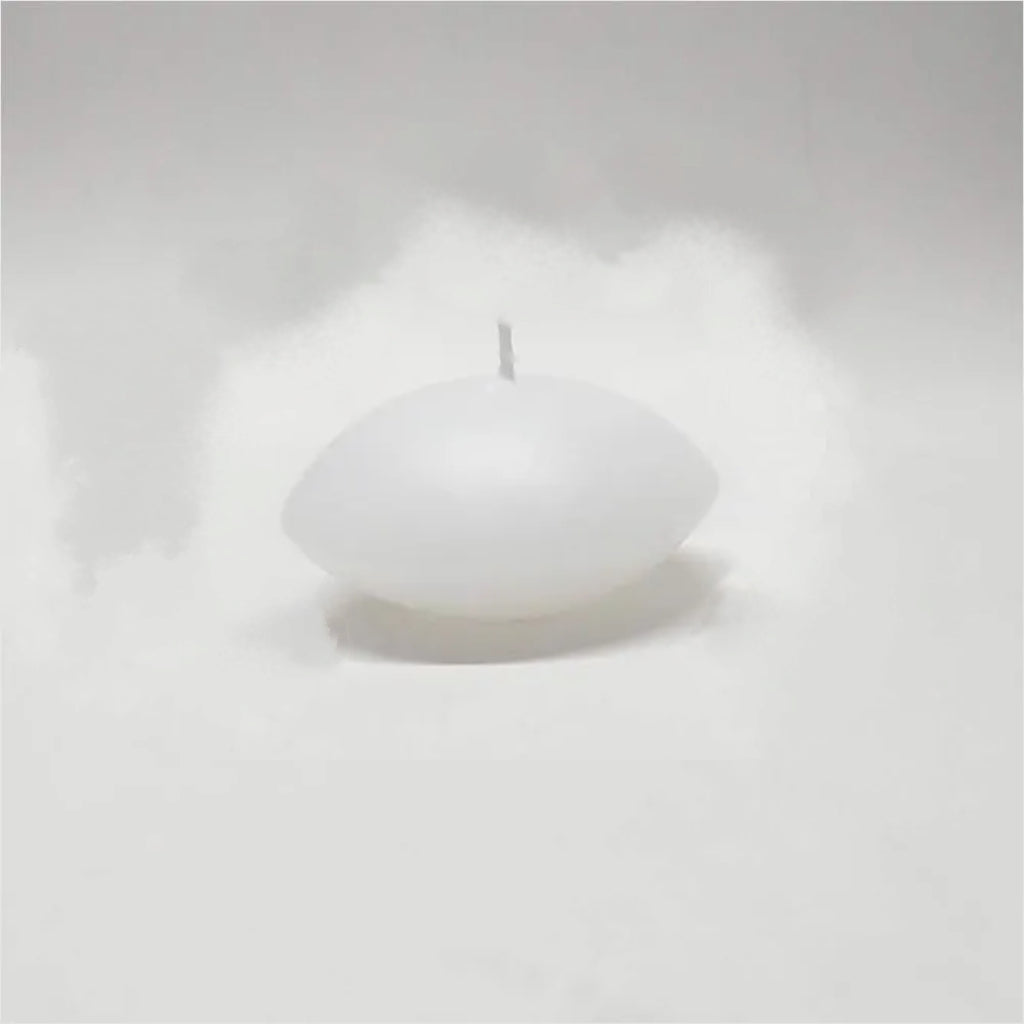 Vela Disco Grande Flutuante Branca 30g Loja das Velas