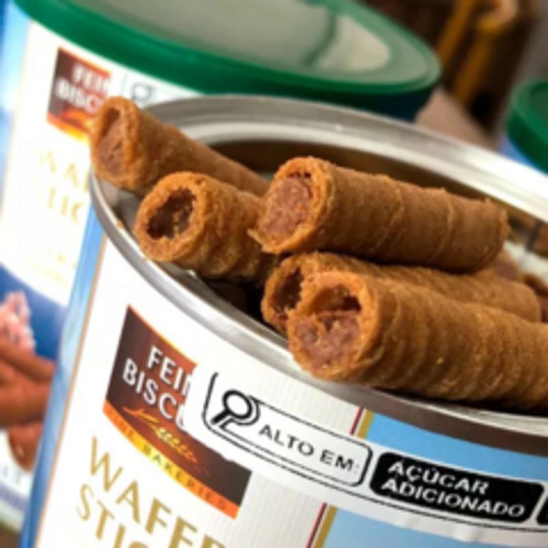 Wafer Sticks com Creme de Chocolate Amargo 400g Feiny Biscuits