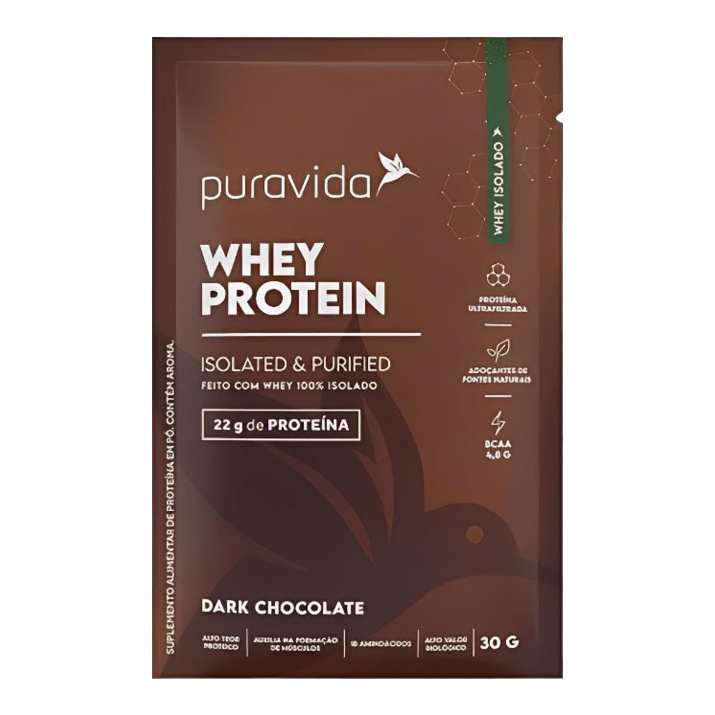 Whey Protein Sabor Dark Chocolate 30g Puravida