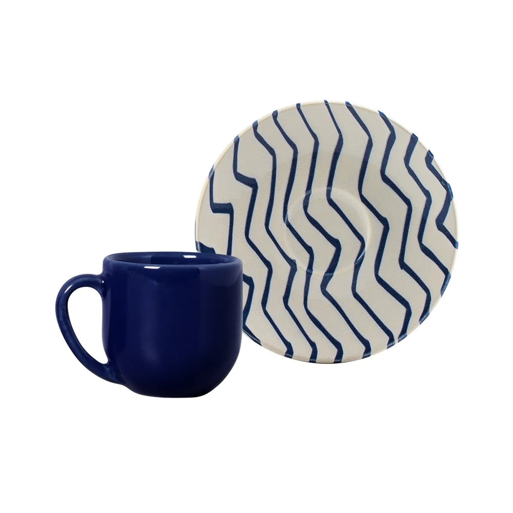 XICARA DE CAFE COM PIRES COUP AL MARE CERAMICA 112ML PORTO BRASIL