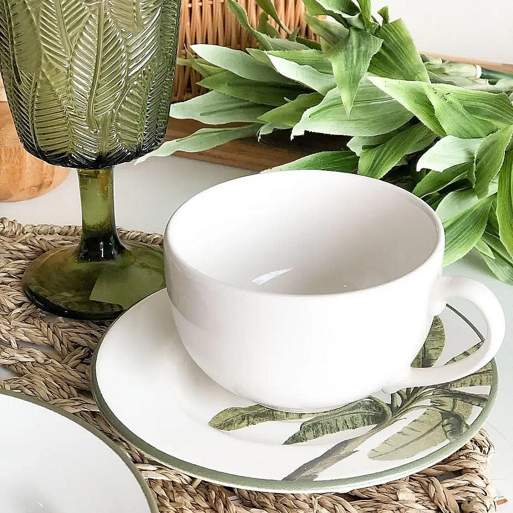 Xícara de Chá com Pires Palmeira 200ml Alleanza