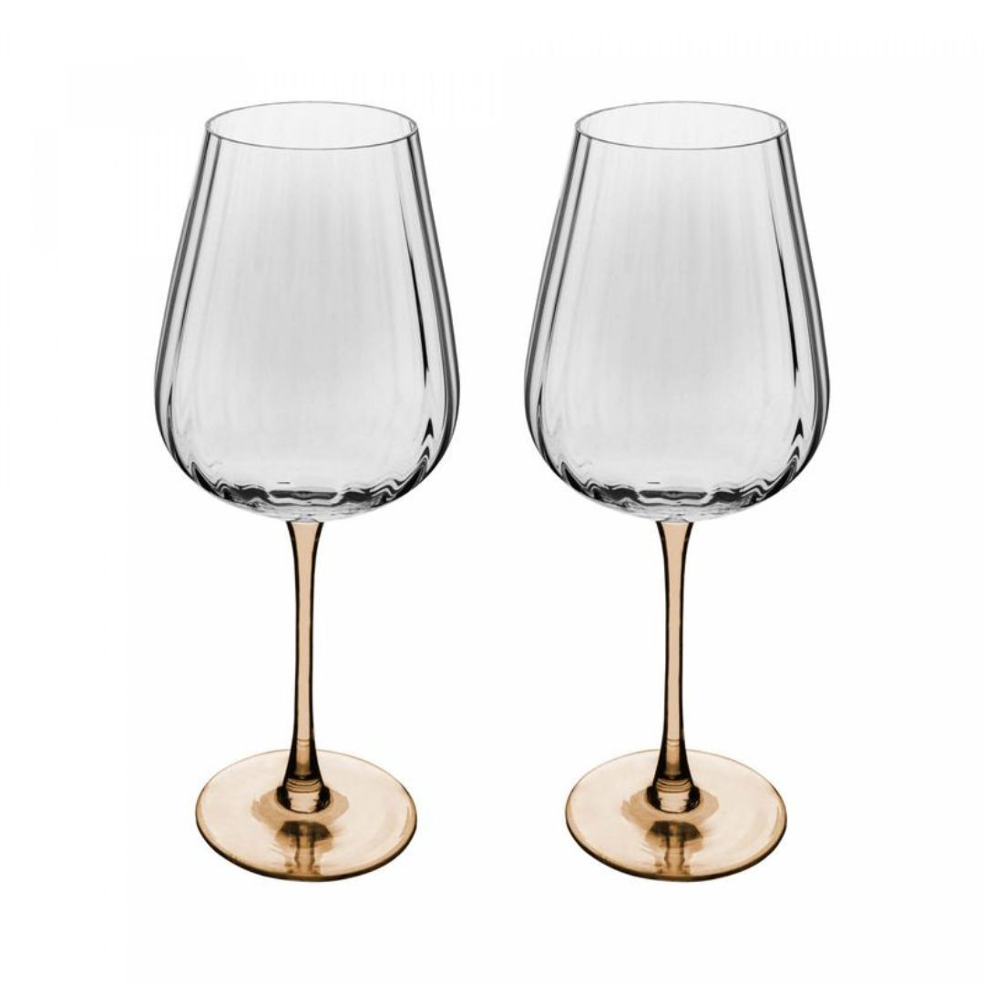 Conjunto de 2 Taças de VInho com Haste Ambar Classic 560ml