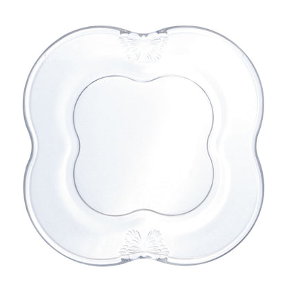 Conjunto com 4 Pratos de Sobremesa de Vidro Butterfly 17cm