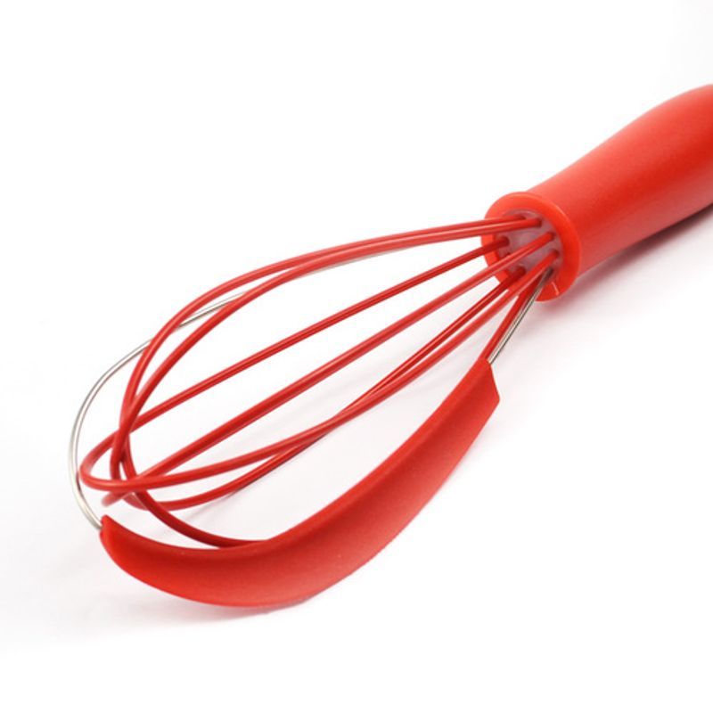 Batedor de Ovo Vermelho de Silicone 26cm