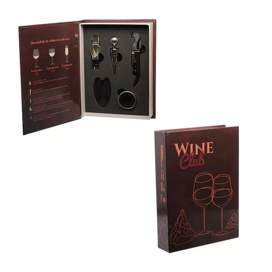 Kit Livro com 5 Acessórios para Vinho