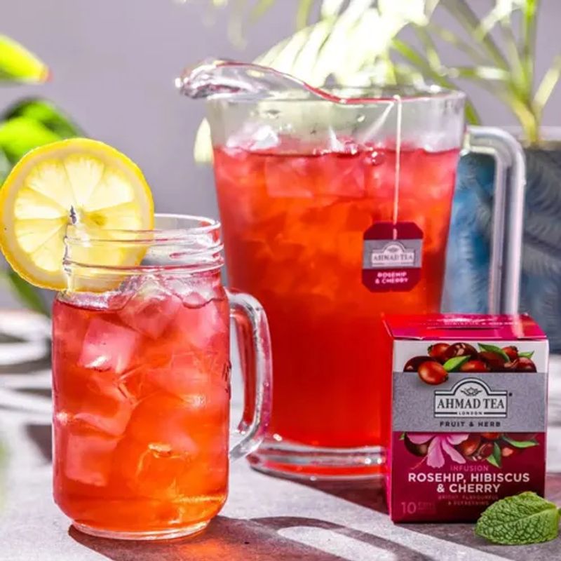 Chá Misto de Rosa Silvestre Hibisco e Cereja 20g Ahmad Tea