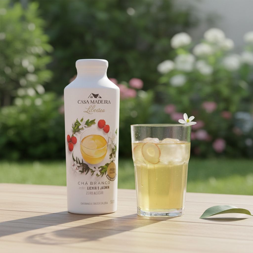 Chá Branco com Lichia e Jasmin 500ml Casa Madeira