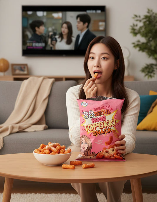 Salgadinho de Arroz Picante Topokki Rose 105g Surasang