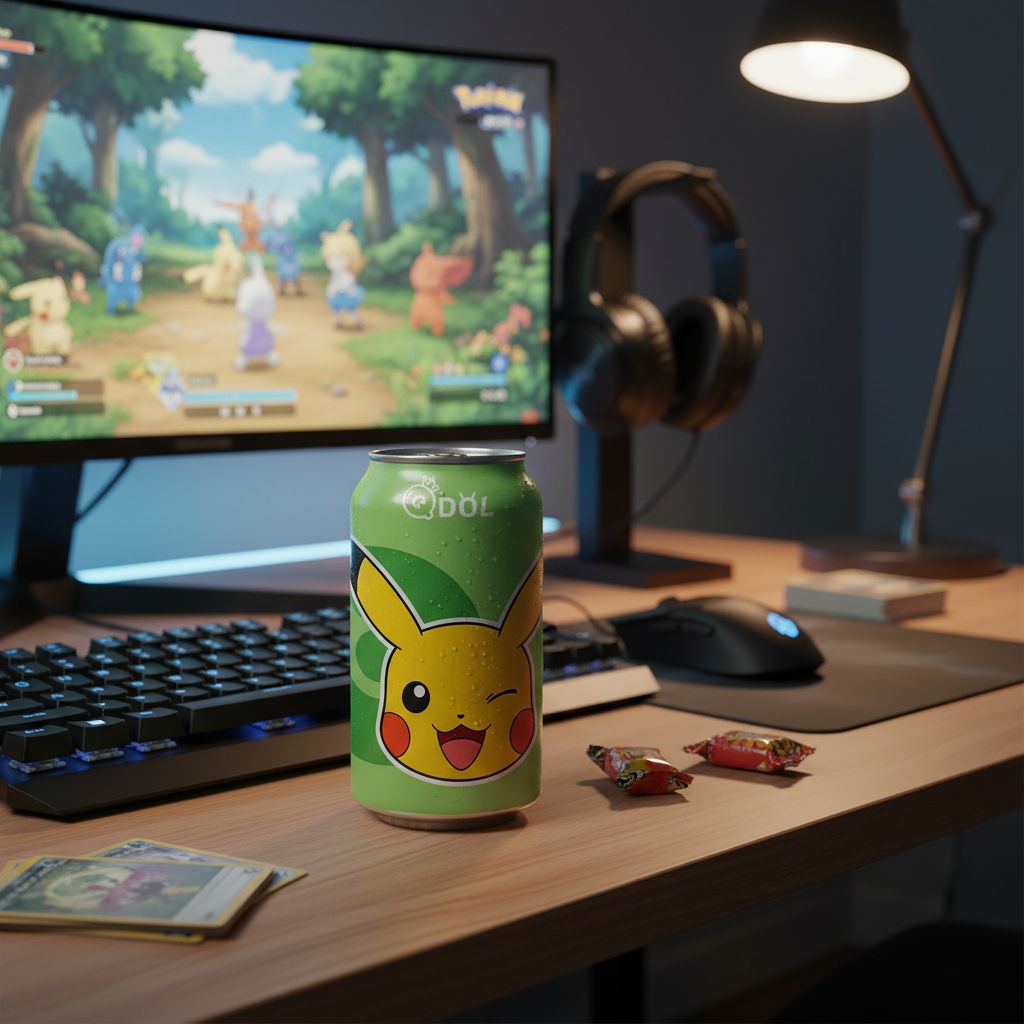 Refrigerante Sabor Limão Pokémon 330ml Qdol