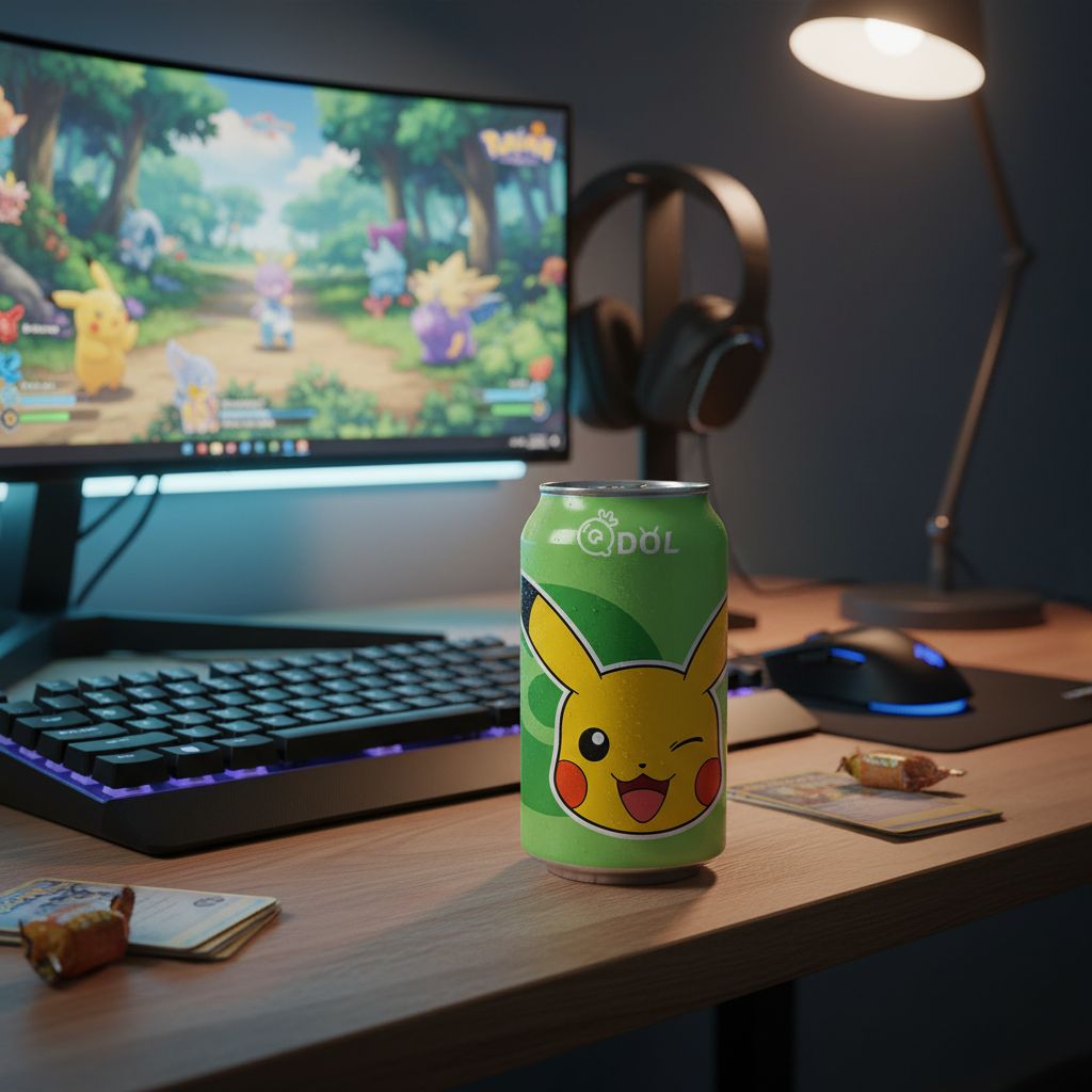 Refrigerante Sabor Limão Pokémon 330ml Qdol