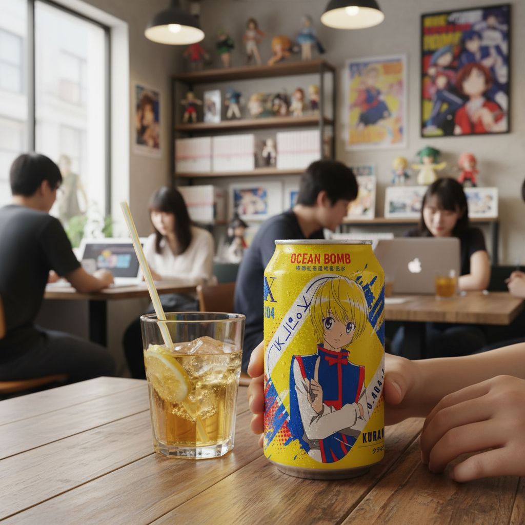 Refrigerante Sabor Chá Preto e Limão Hunter x Hunter 330ml Ocean Bomb