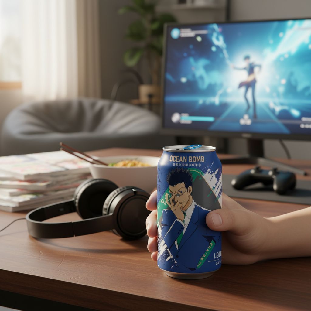 Refrigerante Sabor Chá Preto e Maçã Hunter x Hunter 330ml Ocean Bomb