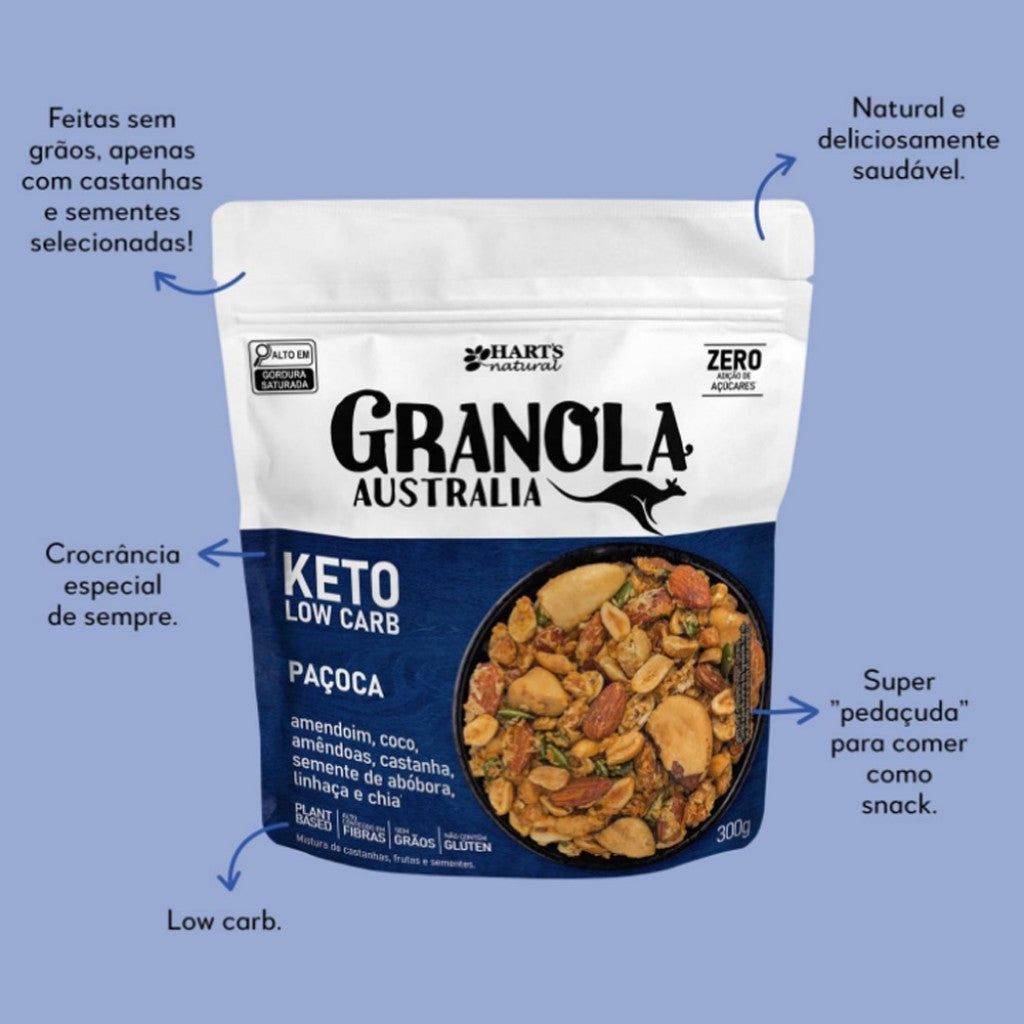 GRANOLA AUSTRALIA KETO PACOCA 300G HARTS NATURAL