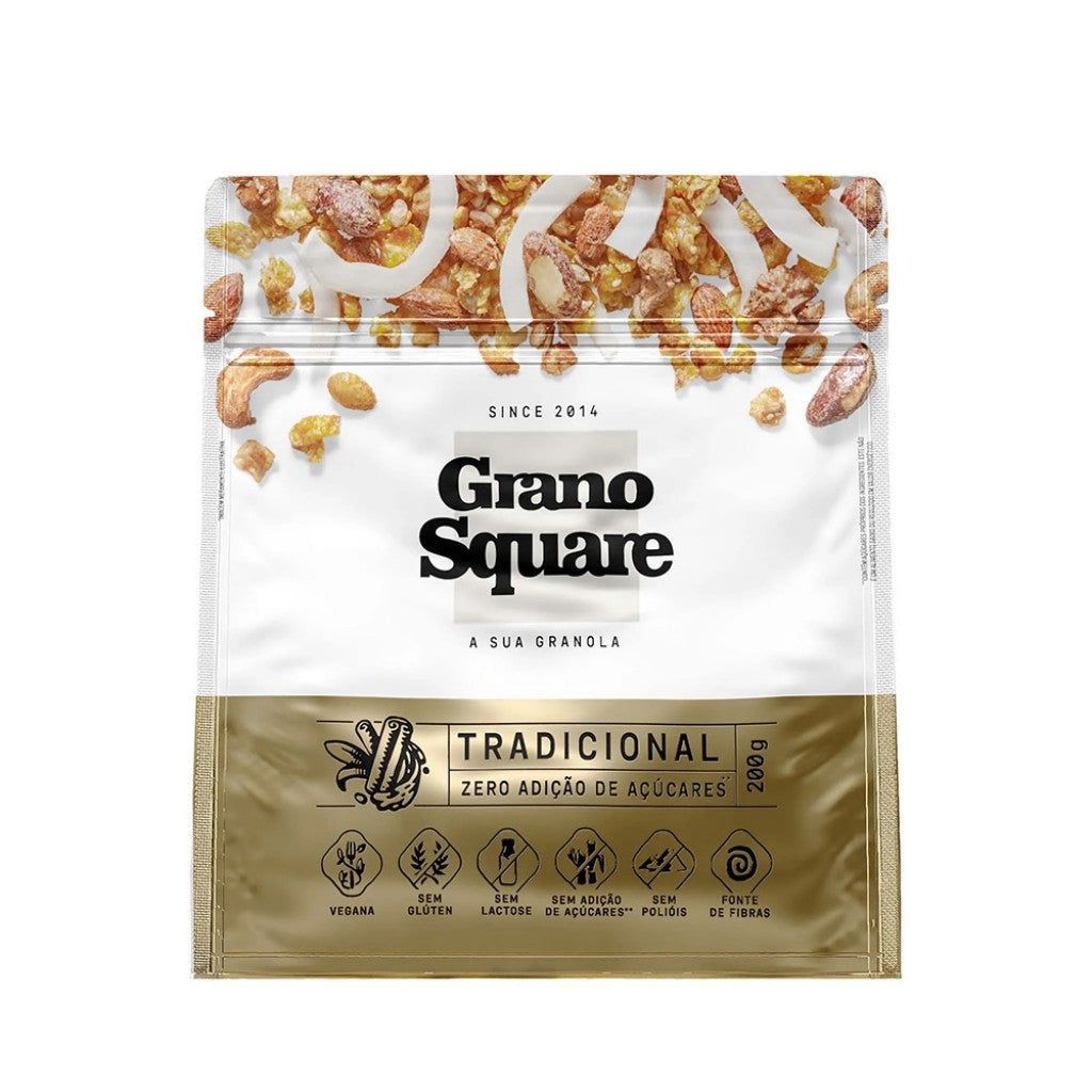 Granola Tradicional Zero Açucar 200g Grano Square