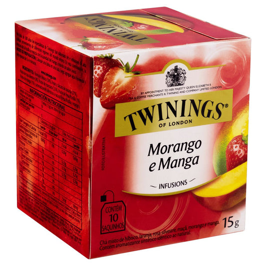 Chá Morango e Manga com 10 Sachês 15g Twinings