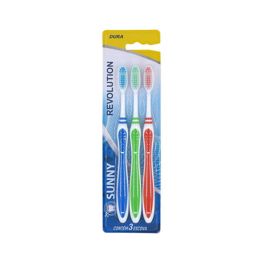 Kit 3 Escovas de Dente Revolution Bx301 Sunny